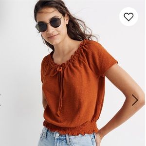 Madewell Texture & Thread Drawstring Top